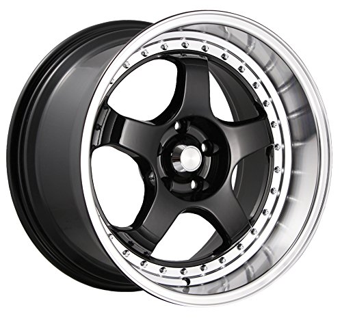 Konig SSM Gloss Black Wheel with Painted Finish and Machined Lip (18 x 9. inches /5 x 4 inches, 50 mm Offset)