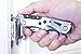 BlizeTec EDC Knife: 8-in-1 Tactical Pocket Folding Gear with Led Light (Silver)