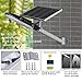 TIN SUM 15W LED Solar Street Light,2000LM 6500K Solar Powered Lamp,IP65 Waterproof Security Area Night Lighting for Gutter Patio Garden Path Yard Pathway Basketball Court