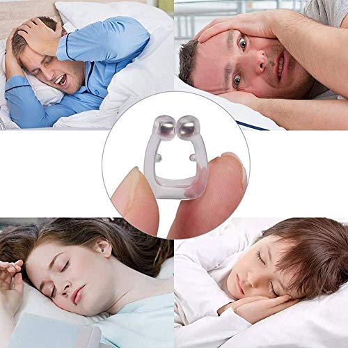 image for Junsen Silicone Magnetic Anti Snore Clip,Helps Against Snoring/Sleep A