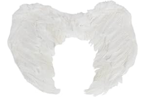 PGXT Halloween Party Costumes Angel Costume Easy to Put on and Adjust Feather Angel Wings Fairy Wings for Women (White, 45 * 35cm)