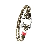 BIYONGDE Dotted Olive Green Double Row Nautical