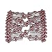 Ruihfas 5Pcs Easy Stretch Beaded Hair Combs Double Magic Slide Metal Comb Clip Hairpins for Women Hair Styling