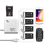 Fstop Labs Mavic Air Battery Charger 4 Channel Parallel Smart Battery Charging Hub with safety cover and LIPO Safe Bag For DJI Mavic Air