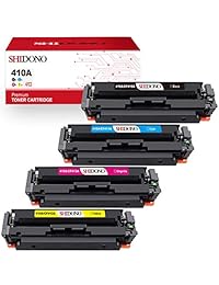 Shidono - Cartucho de tóner compatible con HP 410A 410X compatible con impresoras Color Laserjet Pro MFP M477fdw M377dw M452dw? M477fdn M477fnw M452dn M452nw, [4 unidades, negro ciano amarillo magenta]