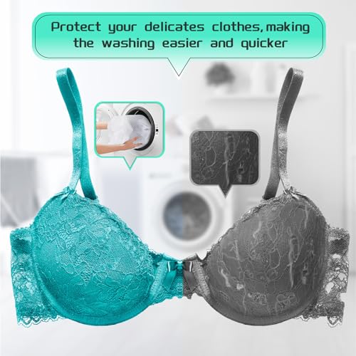 AiQInu Set of 2 Laundry Bag with Drawstring, Laundry Net for Washing Machine, Reusable Mesh Washing Bag, Washing Net, Fine for Washing Machine, 40 x 30 cm
