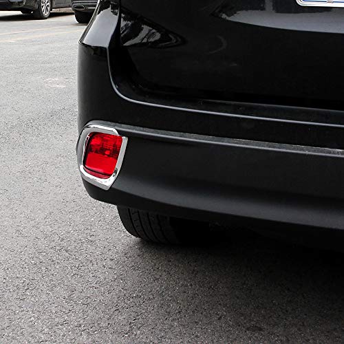 Senzeal ABS Chrome Rear Fog Light Lamp Frame Cover Trim for Toyota Highlander 2015 2016 2017 2018 2019 2PCS