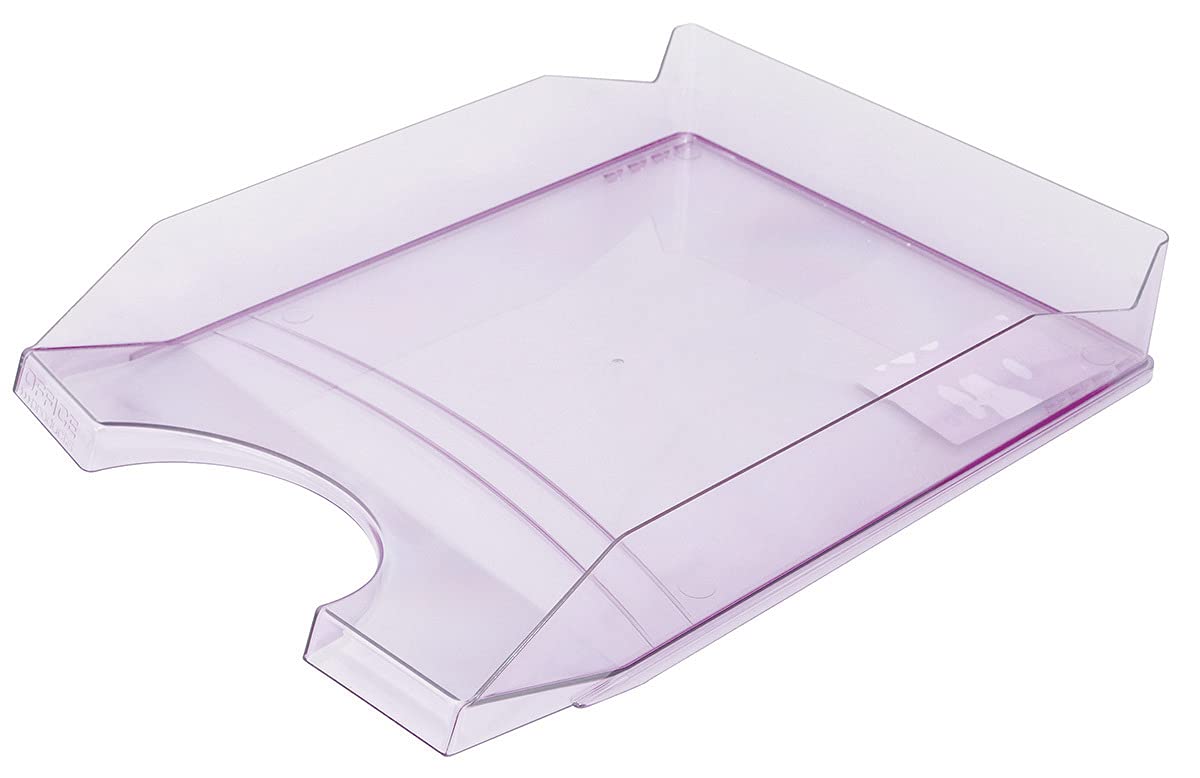Desktop Letter Tray Office Products Polystyrene/PP A4 Transparent Purple/Small Office Accessories/Type-Standard/Material-Polystrene/PP/Colour-Purple/Drawer Colour-Purple/Format-A4