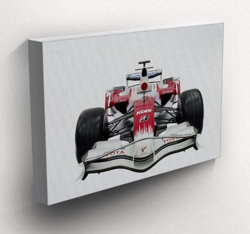 Toyota Formula One F1 Supercar Grand Prix Framed Canvas Print 30 x 20 inch