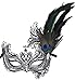 Masquerade Mask Princess Metal Rhinestone Peacock Feathers Party Mask