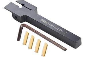 MGEHR1010-2 Lathe Turning Tool Holder 10Mm Shank With 4Pcs MGMN200 Grooving Inserts CNC,Metal Working Machining Accessories 1