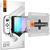 Spigen Tempered Glass Screen Protector [GlasTR EZ FIT] designed for Nintendo Switch (OLED model) - 2 Pack