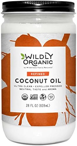 Refined Organic Coconut Oil - Coconut Oil For Skin - Coconut Oil For Hair - Coconut Oil Organic - Coconut Oil For Cooking - Cooking Oil - Expeller Pressed Coconut Oil - 28 FL OZ - Wildly Organic