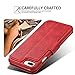 iPhone 8 Plus Case, iPhone 7 Plus Case, Pasonomi iPhone 7/8 Plus Leather Wallet Case - [Slim Fit] Vintage Flip Case Cover with Stand Function & Credit Card Slots for iPhone 8/7 Plus 5.5 inch (Red)