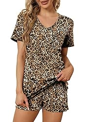 RUBZOOF Womens Leopard Print Pajama Sets with