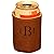 Personalized Leatherette Beverage Can Cooler-Chestnut Brown With Ability to Customize Logo or Text to Koozie