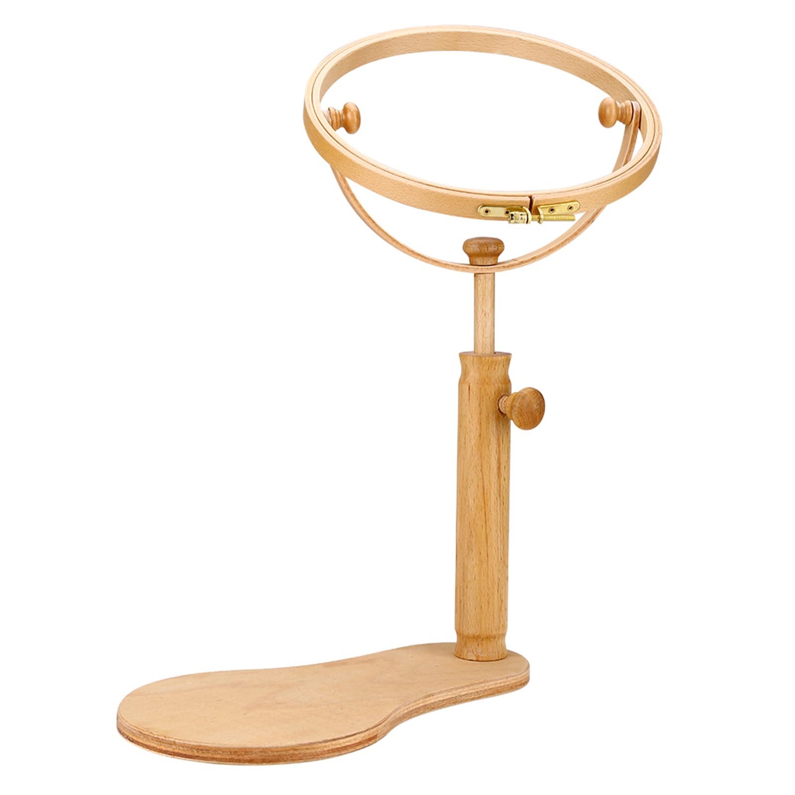 New Cross Stitch Embroidery Stand Embroidery Tools Solid Wood Beech Wood Embroidery Stretcher Crafts 360¡ã Rotating Embroidery Tools Embroidery Tools (New 21cm)