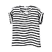 ROPALIA Ladies Girl Summer Chiffon Loose Blouse Stripes Print T-Shirts Tops US14