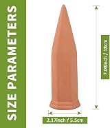 WUJUN Plant Watering Stakes 10 Pack Automatic Waterers Terracotta Spikes view 5