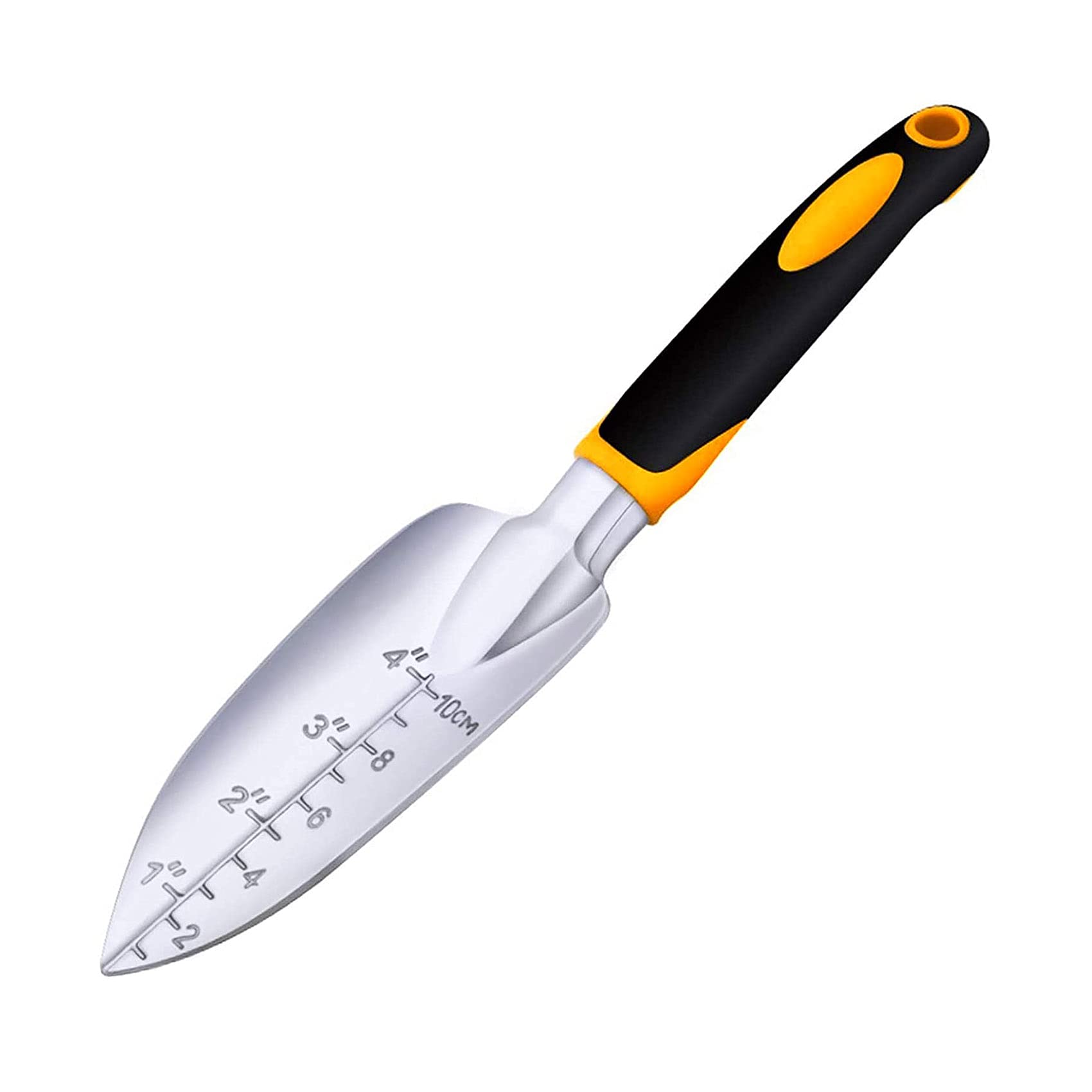 Garden Trowel Hand Shovel with Soft Rubberized Non-Slip Ergonomic Handle for Planting Transplanting, Weeding, Moving and Smoothing Soil-Gardening Gift (Spade Shovel)