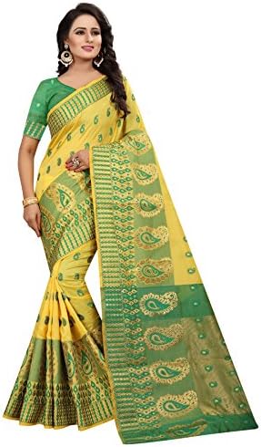 Shiroya Brothers Women's Cotton Silk Saree With Jaquard Blouse Piece (SB_300_Cotton_2018_Sarees)