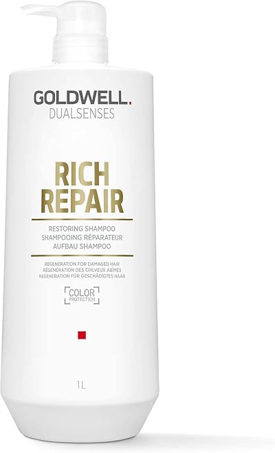 Goldwell Dualsenses Rich Repair Shampoo 1L for Dry Damaged Hair Color Protection