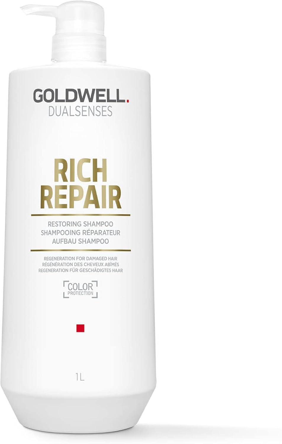 Goldwell Dualsenses Rich Repair Shampoo, For Dry to Damaged Hair, Minimizes Color Fading, 1L