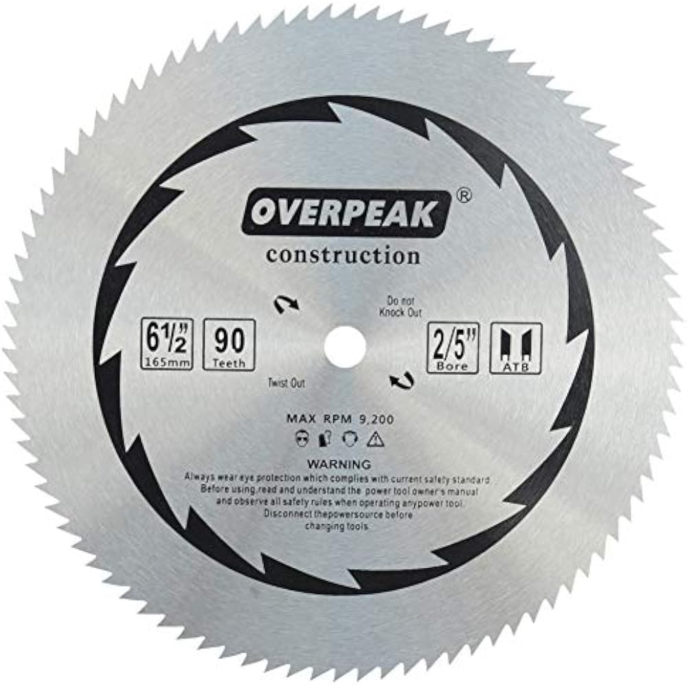 6-1/2 Inch 90 Tooth Circular Saw Blade Plywood Cutting Fine Finishing