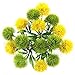 Yalulu 10 Pcs Dandelion Artificial Flowers Plants Bouquet Plastic Flower for Home Decoration/Wedding Decor (Yellow)