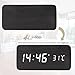 Digital Alarm Clock, Temperature Date LED Display Wood Grain Clock 3 Levels Brightness Voice Control Modern Simplicity Wood Digital Clock