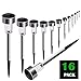 SURSUNNY Solar Lights Outdoor [16pack]- Solar Powered Pathway Lights Outdoor- Bright White -Waterproof Outdoor Landscape Lighting For Lawn/Patio/Yard/Walkway/Driveway (Stainless Steel)
