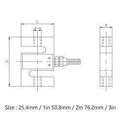 S Type Load Cell Weight Sensor M8x1.25 Stainless