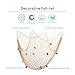 Decorative Fish Net White Yagote Mediterranean Style Nautical Decorative Fishing Net with Shells for Home Party Room Decoration 1.5 X 2meter White