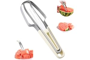 PUSKIU 2024 Watermelon Cutter, 3-in-1 Watermelon Fork Slicer Cutter Stainless Steel Watermelon Windmill Cutter, 3 In 1 Summer Watermelon Cutting Tool Fork Slicer Knife Set for Home