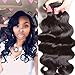 Dinoce Compatible with Longqi Hair Peruvian Body Wave Hair Bundles 300g 100% Unprocessed Human Hair 3 Bundles Virgin Remy Body Wavy Weave Natural Color Mixed Length 18 20 22 Inch