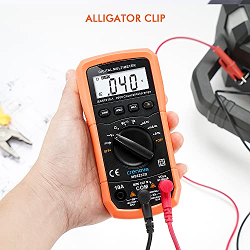 Crenova MS8233D AutoRanging Digital Multimeter DC AC Voltmeter Ohm