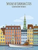 Skylines of European Cities Coloring Book for Adults by Nick Snels