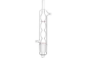 stonylab Allihn Condenser Reflux for Soxhlet Extractor, Borosilicate Glass Allihn Condenser with 50/42 Joint 250 mm Jacket Le