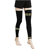 Myshear Medical Compression Stockings for Women & Men, 20-30 mmHg Footless Thigh High Compression Socks, Long Graduated Compression Sleeves, Full Leg Pressure Support Hoses for Varicose Veins, Edema