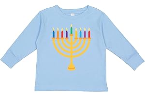 inktastic Hanukkah Menorah Candles Toddler Long Sleeve T-Shirt