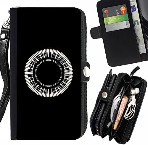 QUEEN PATTERN FOR SAMSUNG GALAXY C7 Piano 360 Keys Zipper Wallet With Strap Card Holder Case Cover