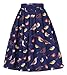 Cotton Retro Floral Flared Swing Skater Skirt Plus Size 2XL CL010401-5