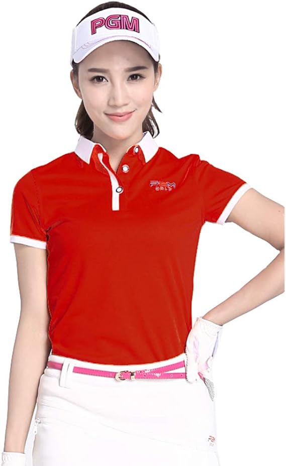 Amazon Gakkino ポロシャツ ゴルフウェア 短袖 ゴルフシャツ スポーツインナー レディース Tシャツ Sy Yf038 M レッド シャツ 通販