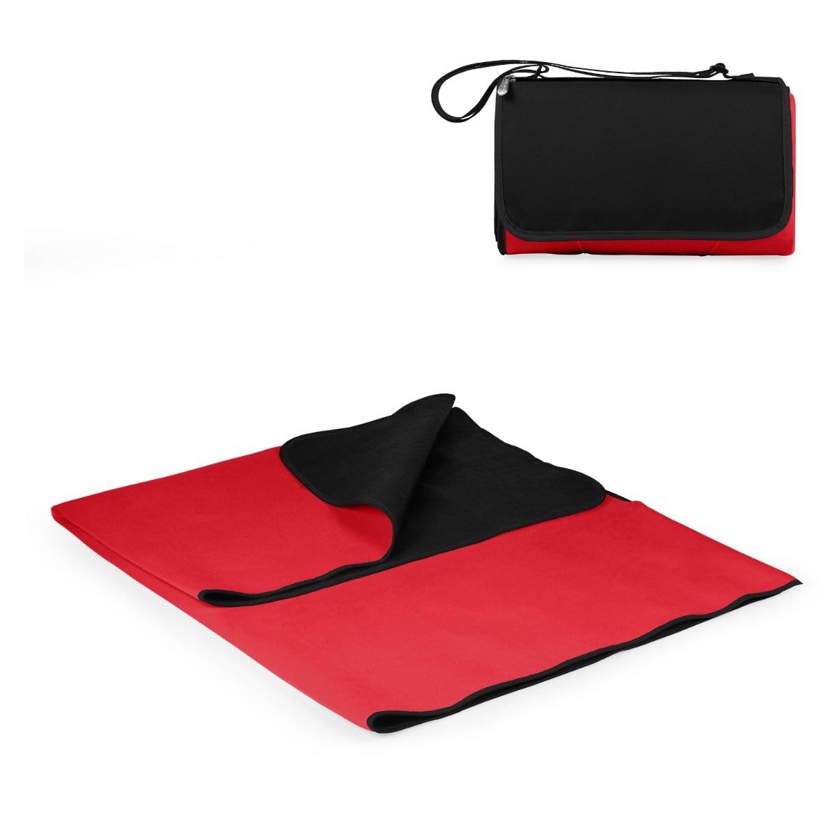 ONIVA - a Picnic Time brand Outdoor Picnic Blanket Tote, Red/Black