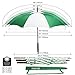 BAGAIL Golf Umbrella 68/62/58 Inch Large Oversize Double Canopy Vented Automatic Open Stick Umbrellas for Men and Women(Green/White,62 inch)