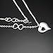 O.RIYA Mother's Day Gifts From Daughter Necklaces , Heart Design (White)