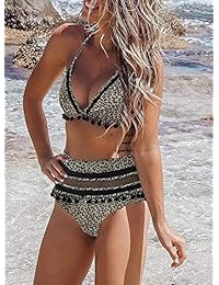 Conjunto de bikini de cintura alta con borla y pompón para dama