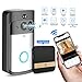 GJT Smart Video Doorbell Wireless Home WiFi Security Camera with Indoor Chime, 8G SD Card, Free Cloud Service, 2 Batteries, 2-Way Talk, Night Vision, PIR Motion Detection, APP Control for iOS Android