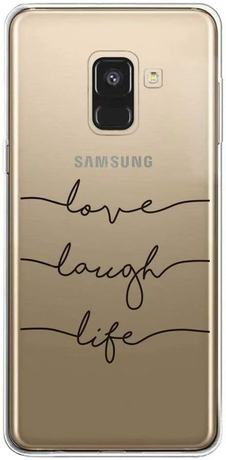 Samsung Galaxy J8 2018 Case Ttimao Ultra Thin Transparent Soft Flexible TPU Silicone Cover Shockproof Anti Scratch Protective Cover-Letter