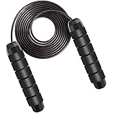 Adjustable Jump Rope for Fitness – Tangle-Free Speed Rope with Comfortable Foam Handles Detachable Metal Bar for Cardio, Weight Loss, Training & Home Workouts